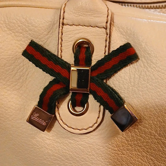 Gucci tote bag Sherry Line White Leather - Picture 2 of 16